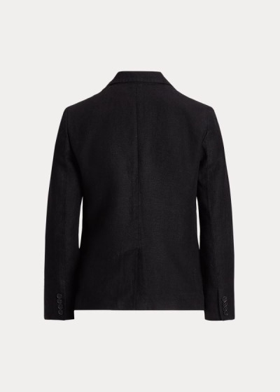 Blazer Polo Ralph Lauren Mujer Negros - Linen One-Button - HYOLE0389